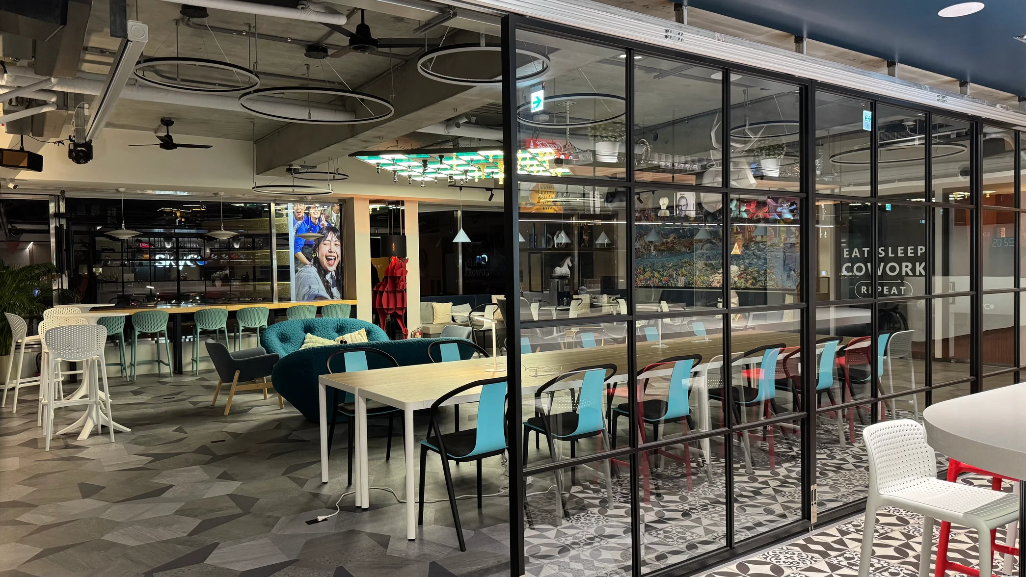 Bisonflow founder, Anthony Abramo, working from a modern office space
